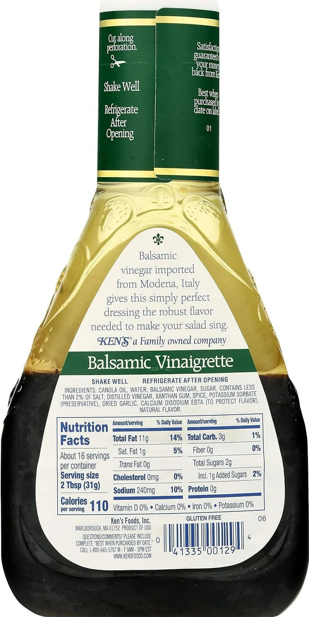 Balsamic Vinaigrette Dressing 16 FL OZ (Pack Of 3) U8312