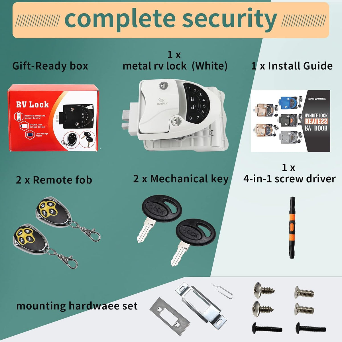 RV Keyless Entry Door Lock with Backlit Keypad Q37270