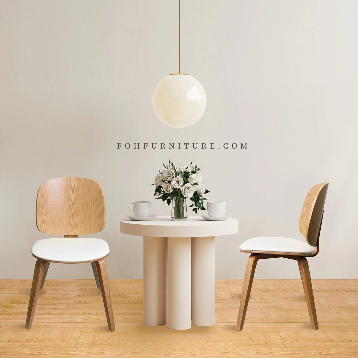 Set of 2 Wooden Dining Chair with Cushion Z9591