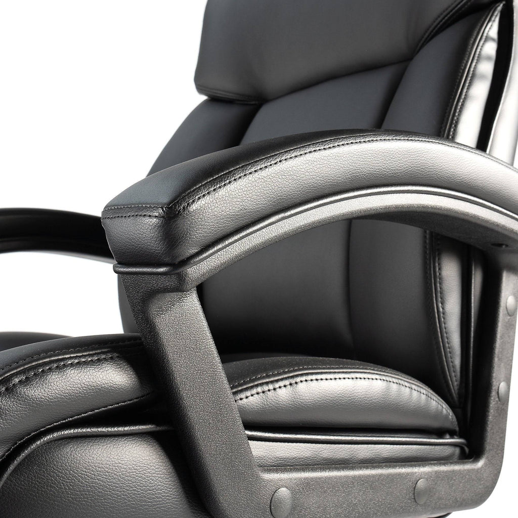 Black Bonded Leather Ergonomic Executive Chair V351