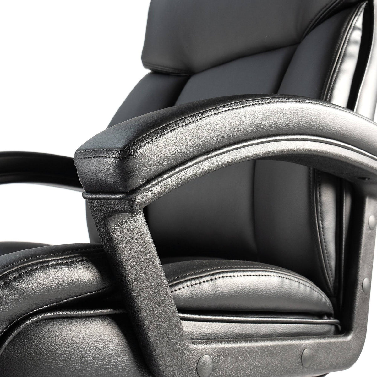 Black Bonded Leather Ergonomic Executive Chair V351