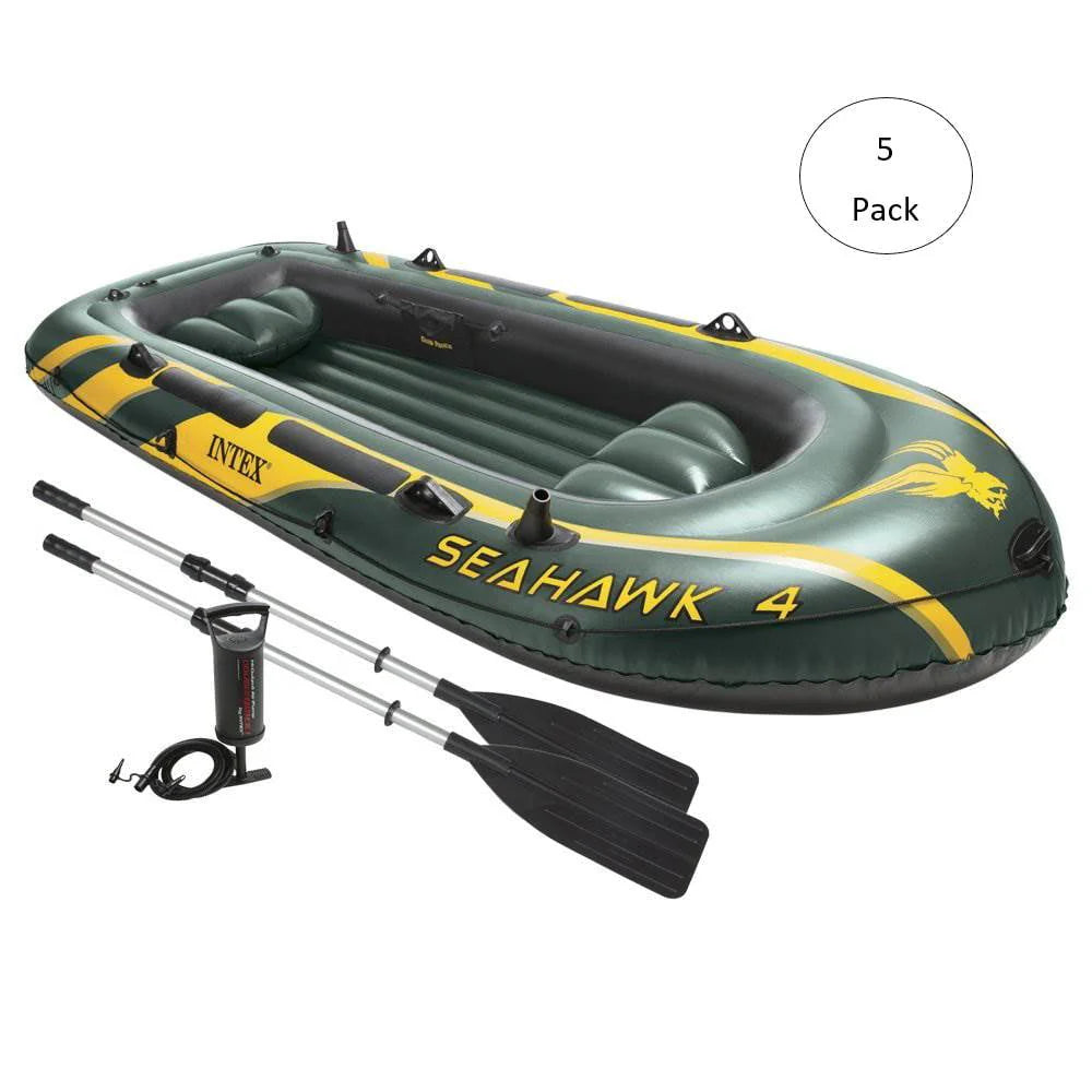 4 Person Inflatable Boat Set with Oars & Air Pump I2876
