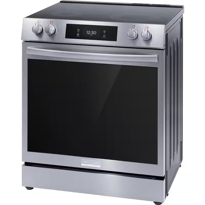 30 in. 6.2 cu.ft. 5 Element Slide-In Electric Range with Convection and Air Fry Stainless Steel N156