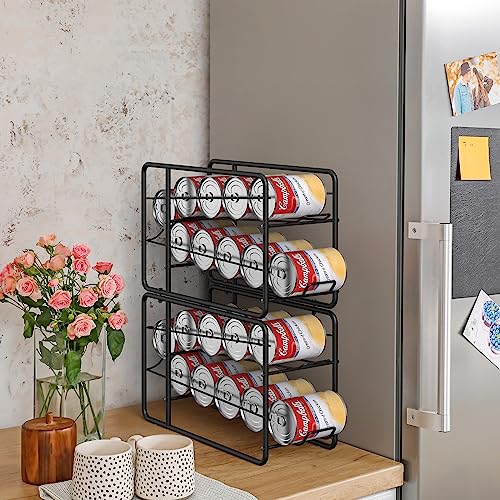 4 Pack Black Stackable Can Dispenser Rack G52458