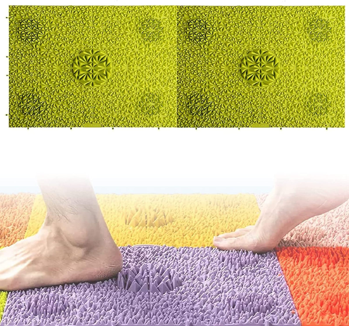 Pink Green 2 PCS Acupressure Mat O149