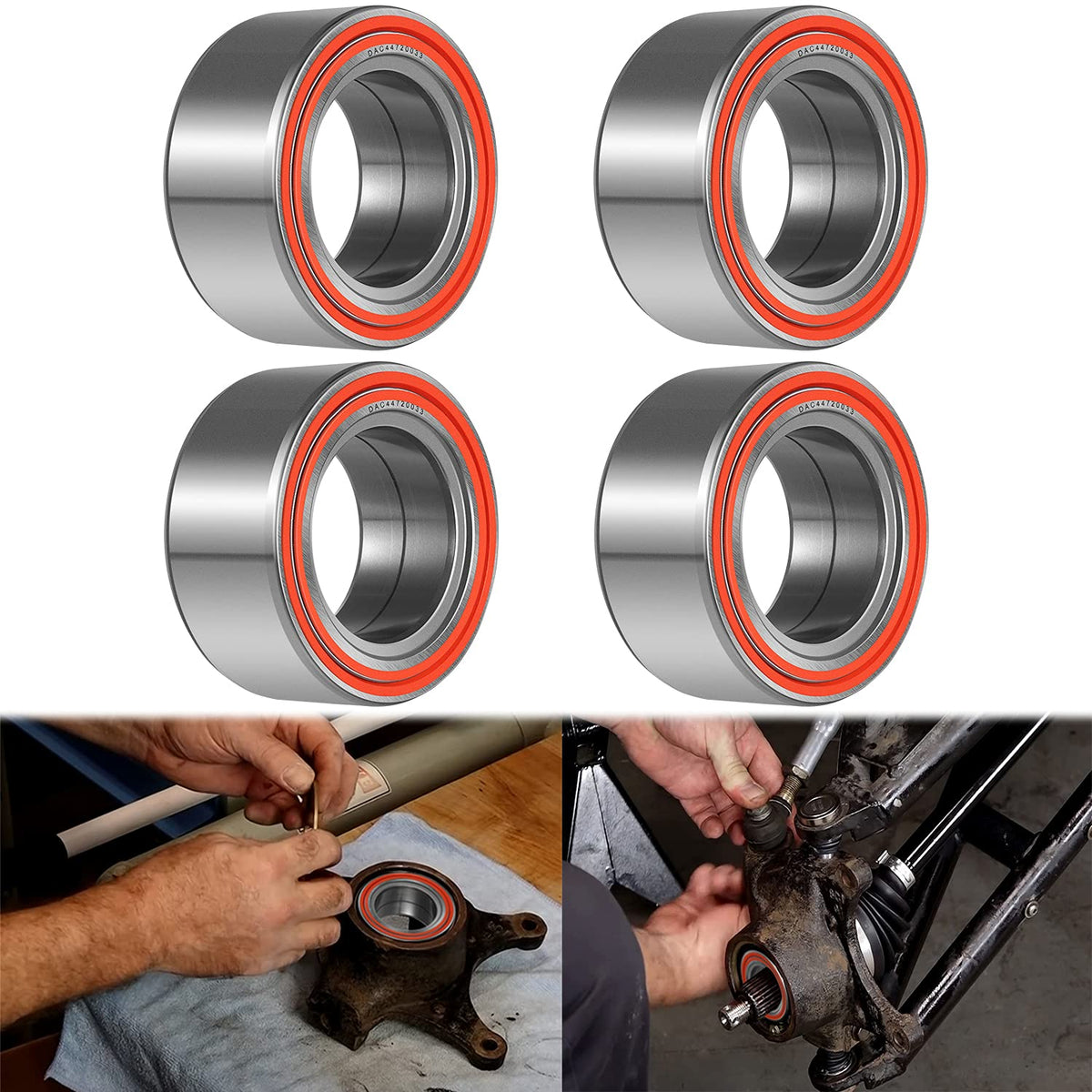 4 Pack Front & Rear Wheel Bearings Z1136