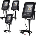 10W LED Landscape Lights 12V Low Voltage Outdoor Spotlights Warm White 3000K IP65 Waterproof 4 Pack U51816