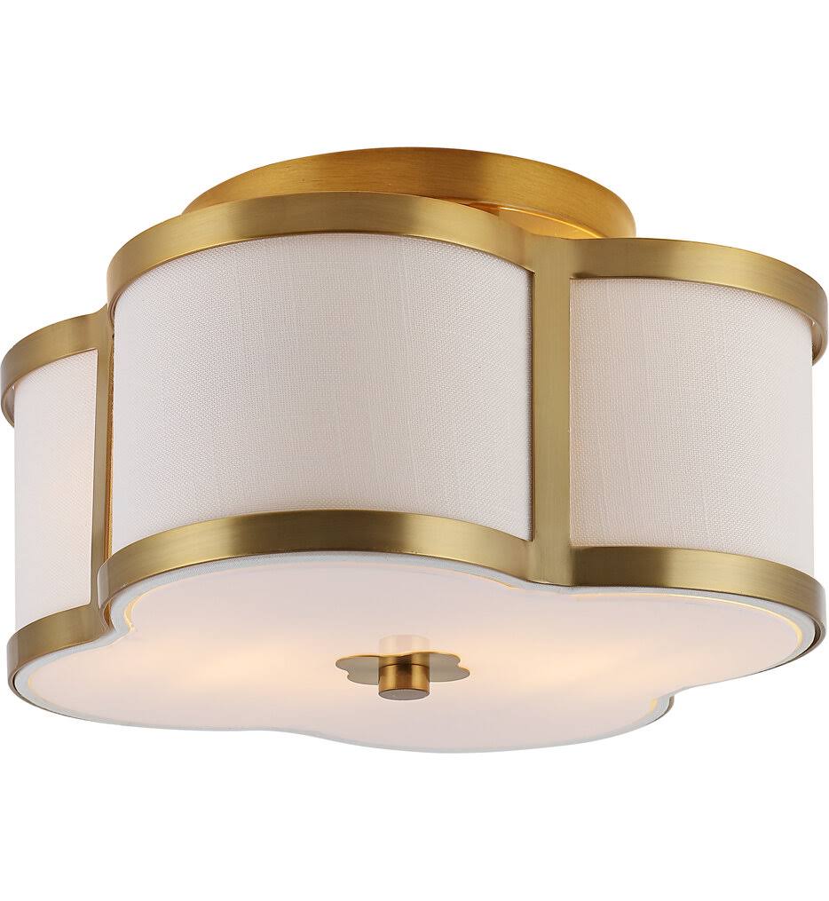 13 in. Brass Gold Metal Flush Mount B332