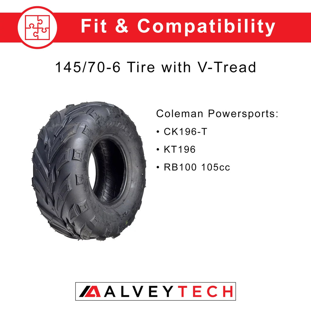 145/70-6 Front Tire with V-Tread All Terrain U54859
