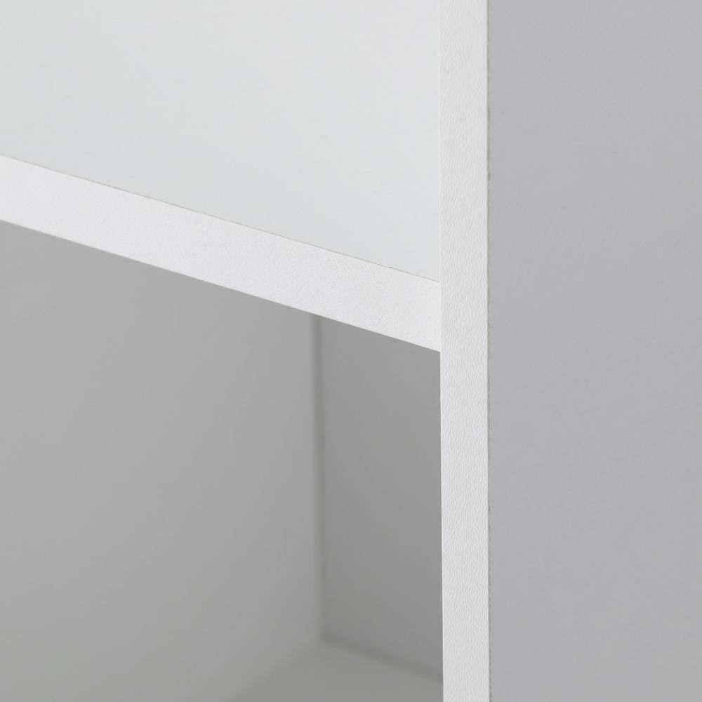 White 2-Tier Offset Bookcase H566262