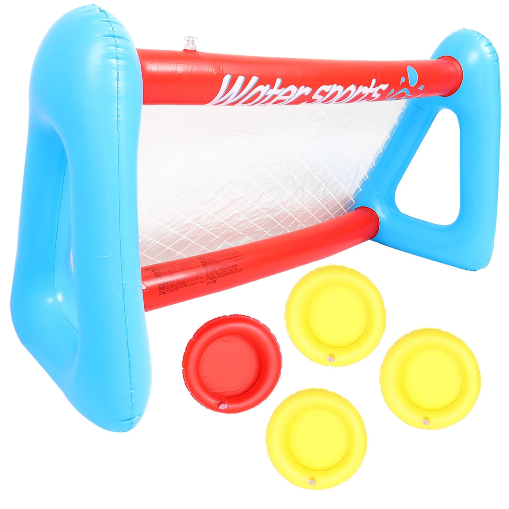 Inflatable Pool Float Set with Volleyball Net and Volleyballs L10344