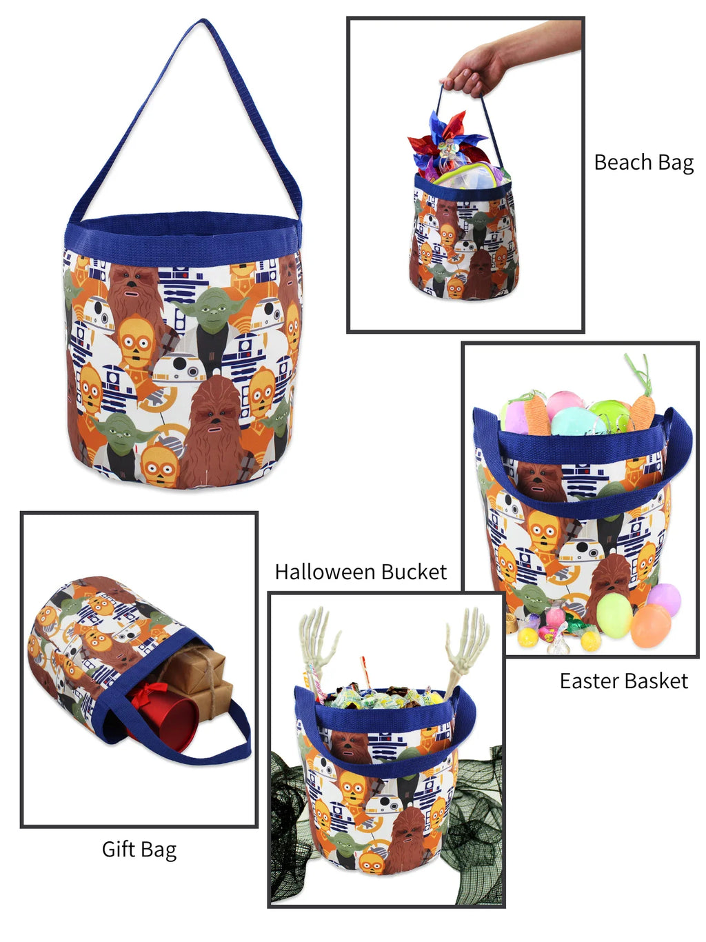 Yoda Nylon Collapsible Toy Storage Tote Bag G106279