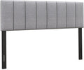 Linen Upholstered Button Tufted Headboard with Solid Wood Legs L578