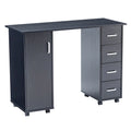 Black Marble MDF Top Side Table with Metal Legs I4929