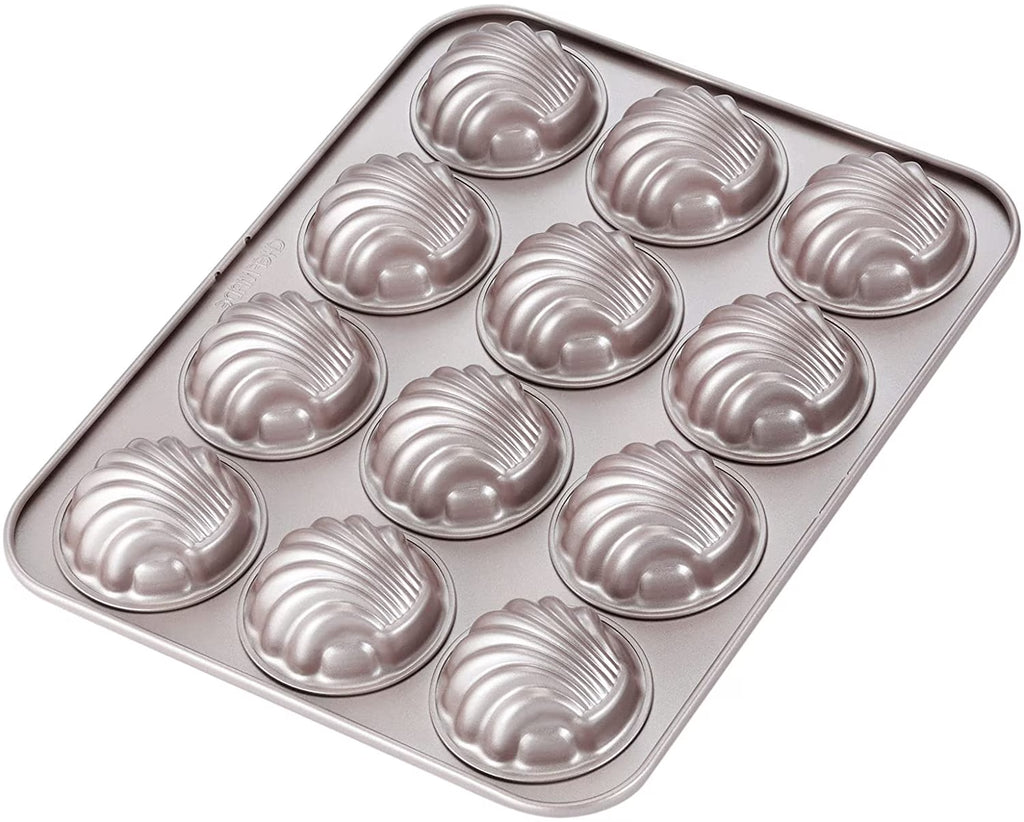 12-Cavity Non-Stick Madeleine Mold Cake Pan M4883
