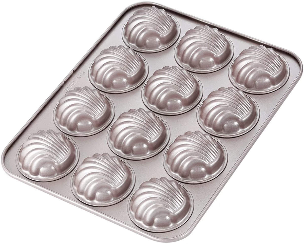 12-Cavity Non-Stick Madeleine Mold Cake Pan M4883