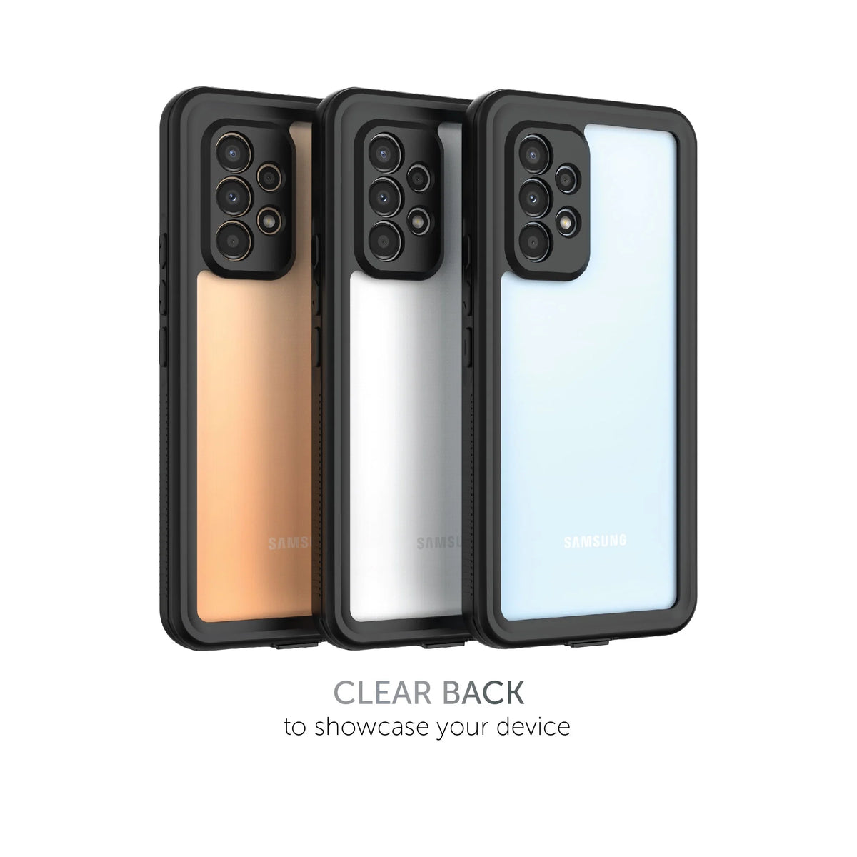 Black/Clear Waterproof Phone Case for Samsung Galaxy A53 5G H727342