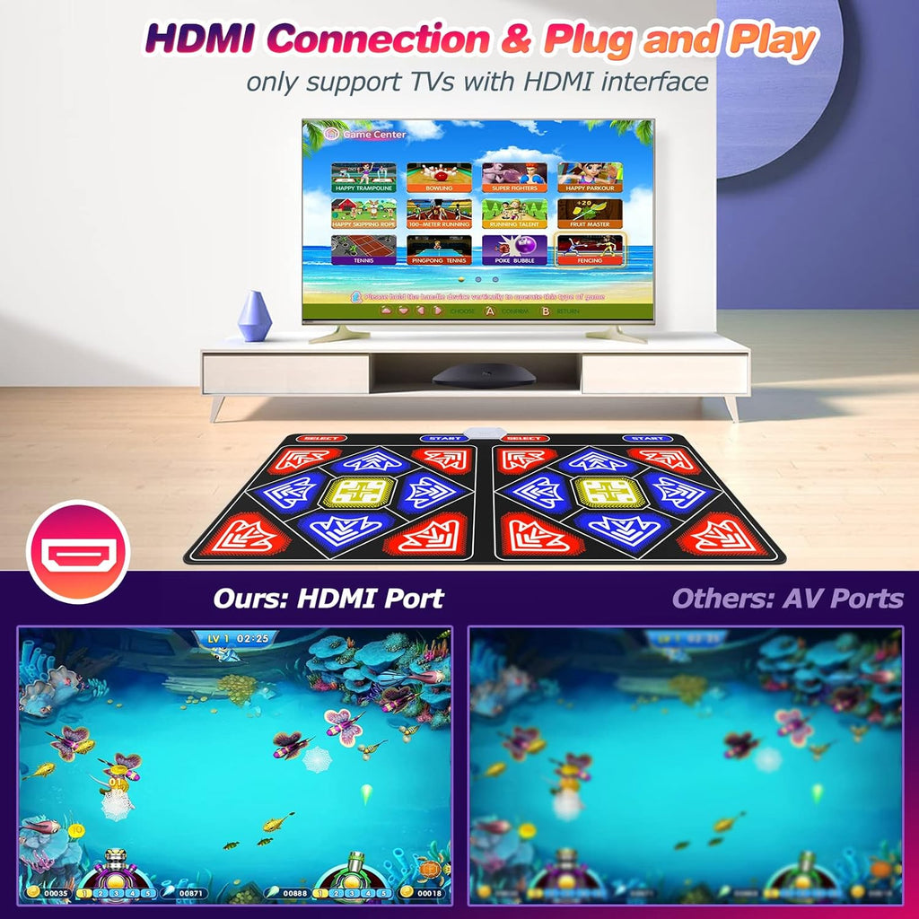 Wireless Electronic Musical Dance Floor Mats with Rechargeable Host & Remote Controller X3281