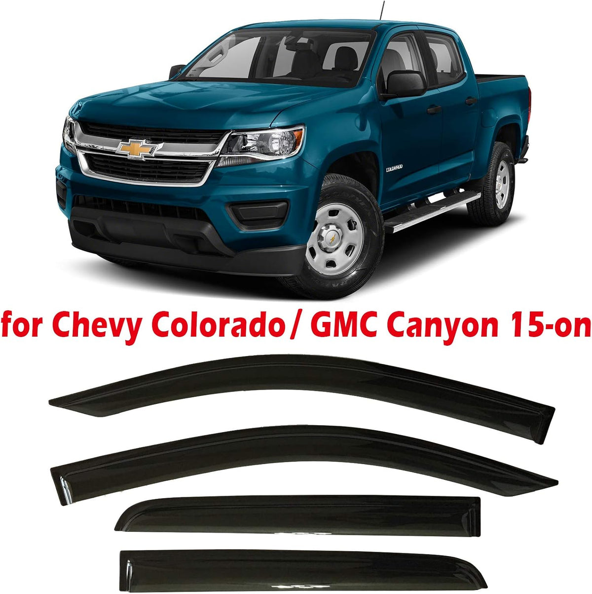 Side Window Vent Visor Deflectors Rain Guards Pack of 2 A617347