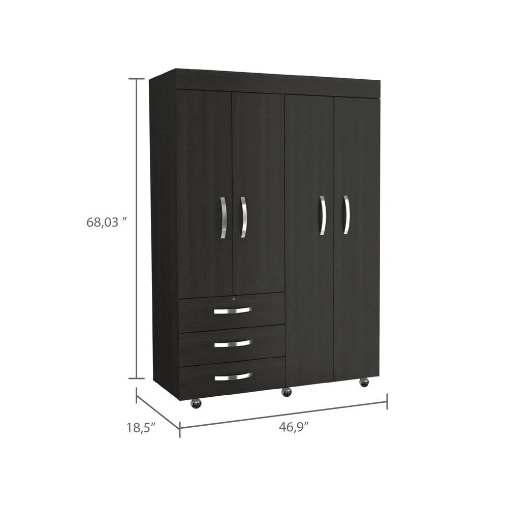 Black Mobile Armoire K8820