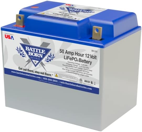 50 Ah 12V Group 24 LiFePO4 Deep Cycle Battery E288342
