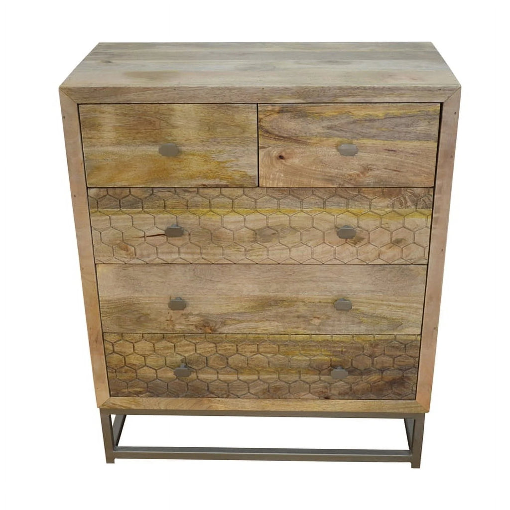 5 Drawer Solid Wood Dresser E4283