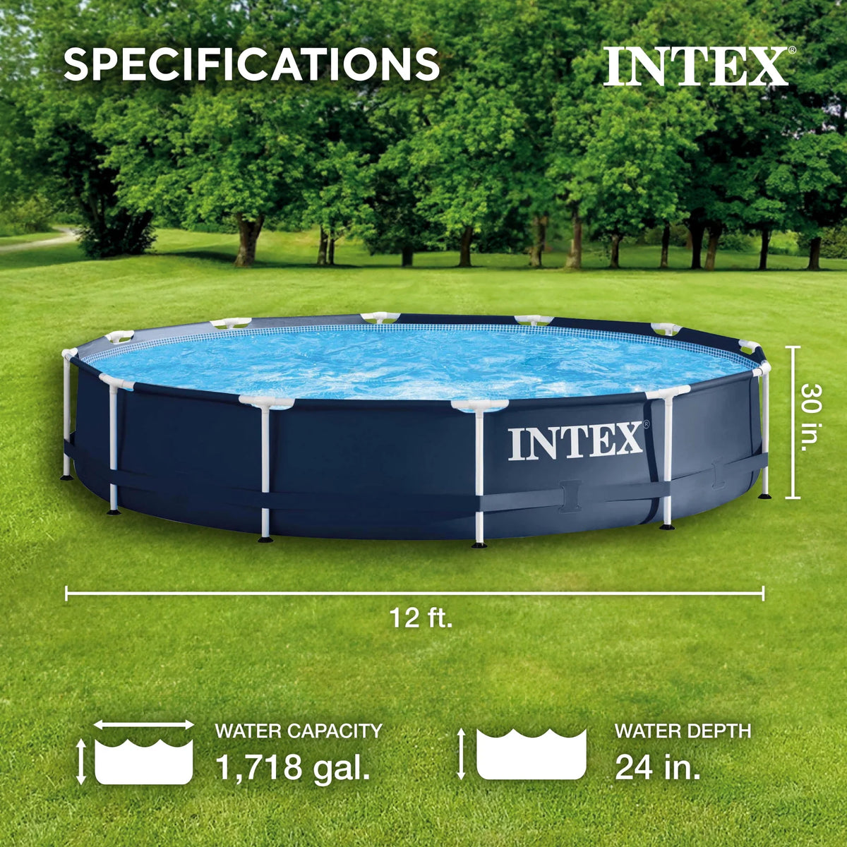 Metal Frame Above Ground Swimming Pool with Pump Z22074