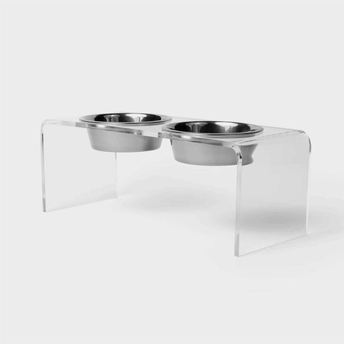 Clear Double Bowl Pet Feeder N268933