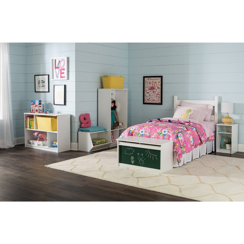 White 2-Tier Offset Bookcase H566262