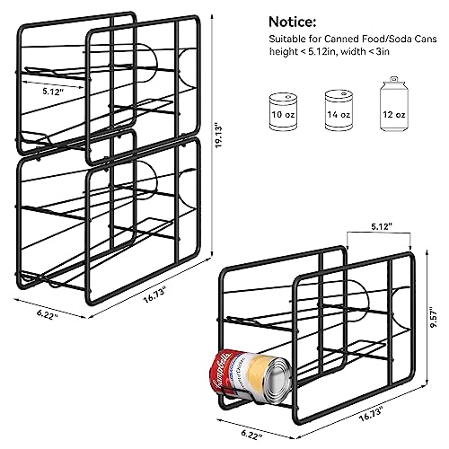 4 Pack Black Stackable Can Dispenser Rack G52458