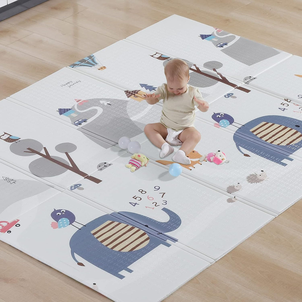 Extra Large Waterproof Non Toxic Soft Foam Baby Play Mat, 79 x 59 x 0.4 in, Pack of 2 F48155