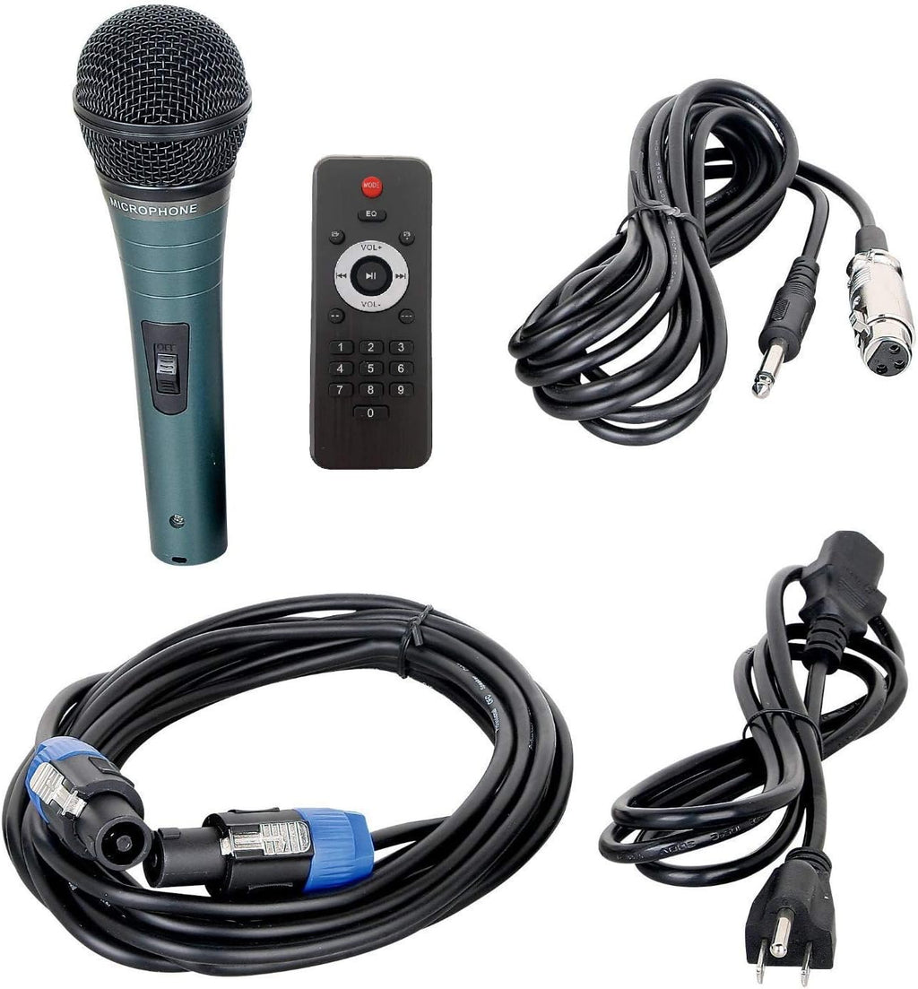 Portable 15-Inch 2000 Watt 2-Way Powered PA Speaker System F183345