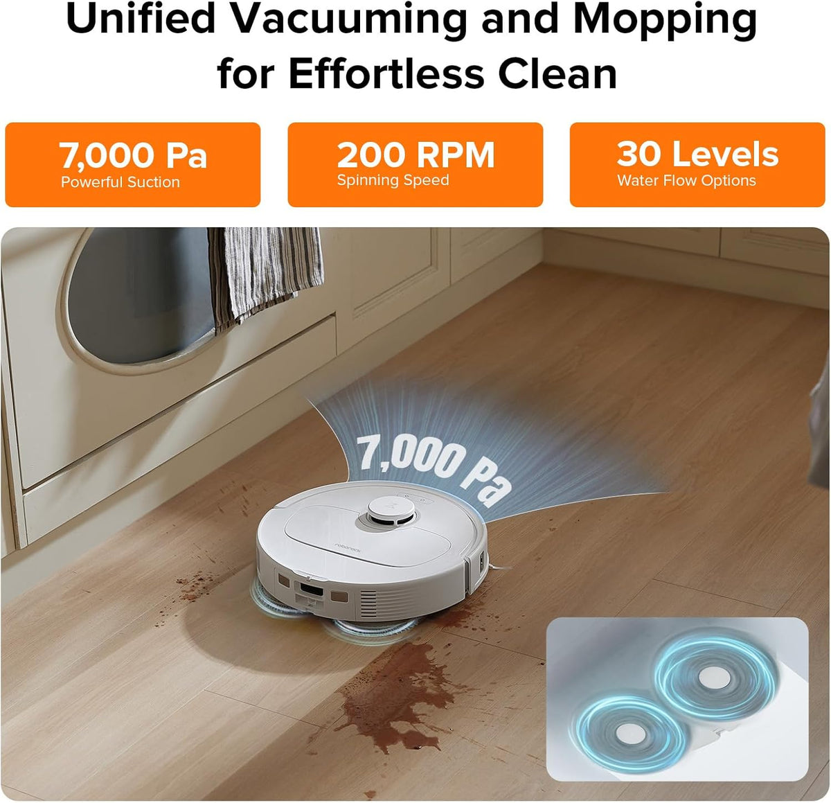 Robot Vacuum and Mop 4 Pack Microfiber Mop Cloths V61802