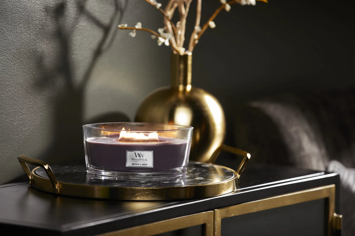 Amethyst & Amber Ellipse Candle L57129