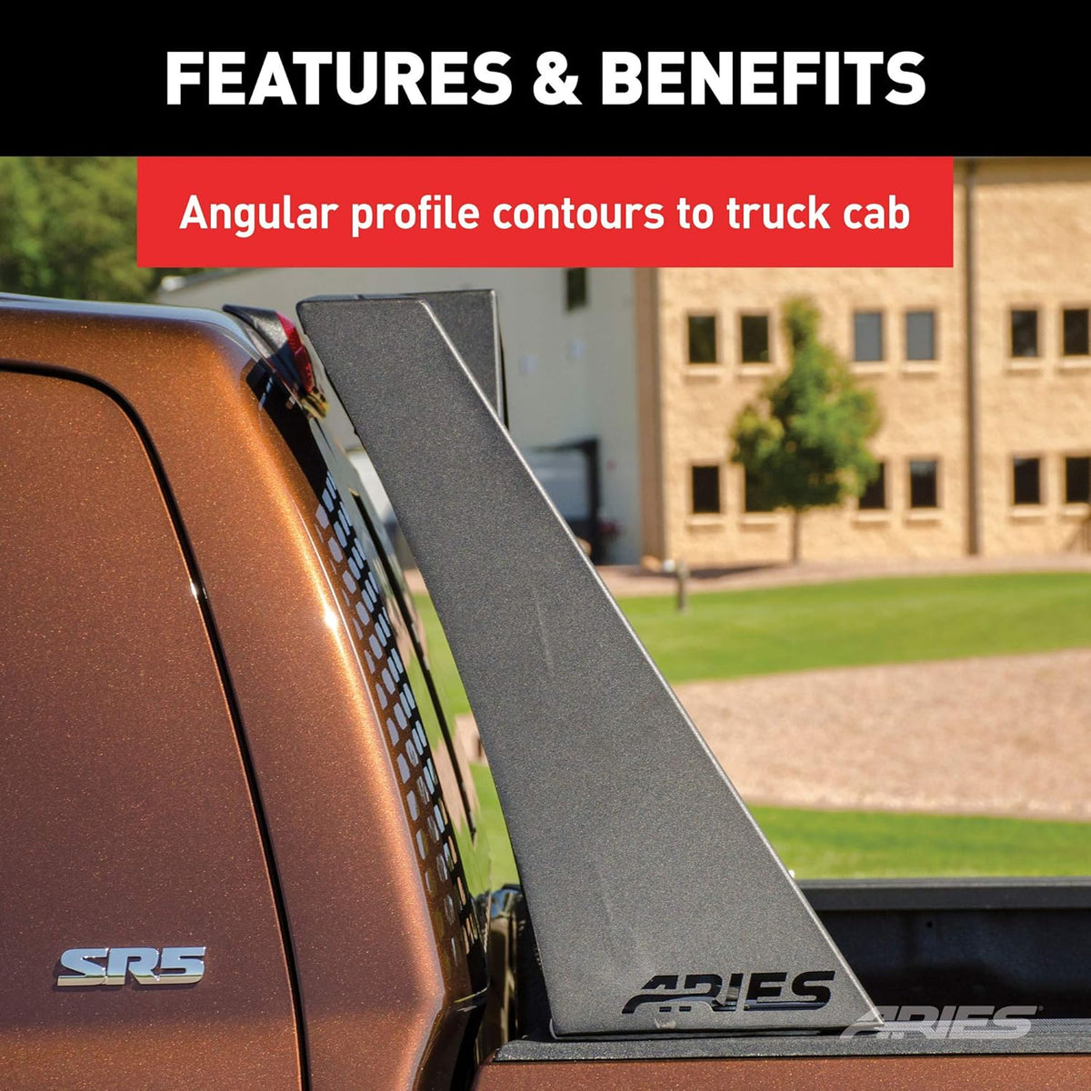 Black Aluminum Truck Headache Rack Cab Protector R2576