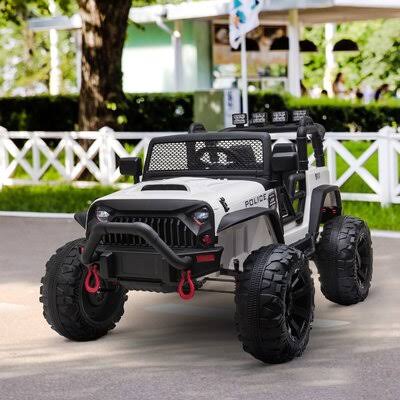 White Kids Electric Ride on Truck Q381