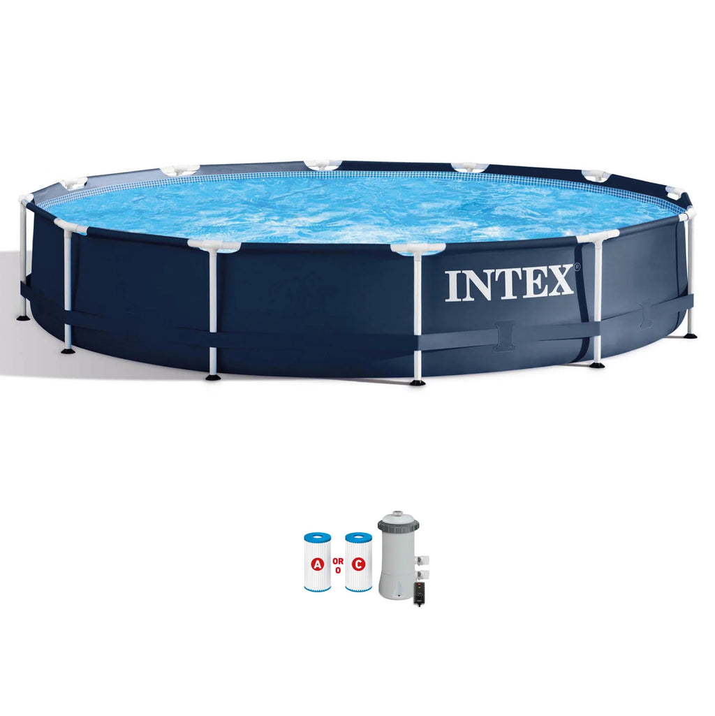 Metal Frame Above Ground Swimming Pool with Pump Z22074