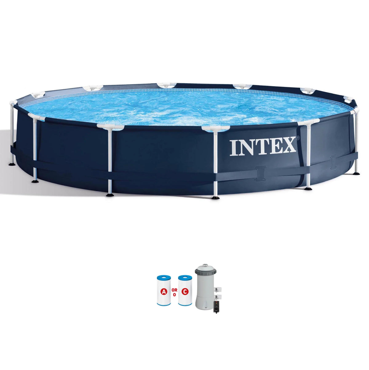 Metal Frame Above Ground Swimming Pool with Pump Z22074