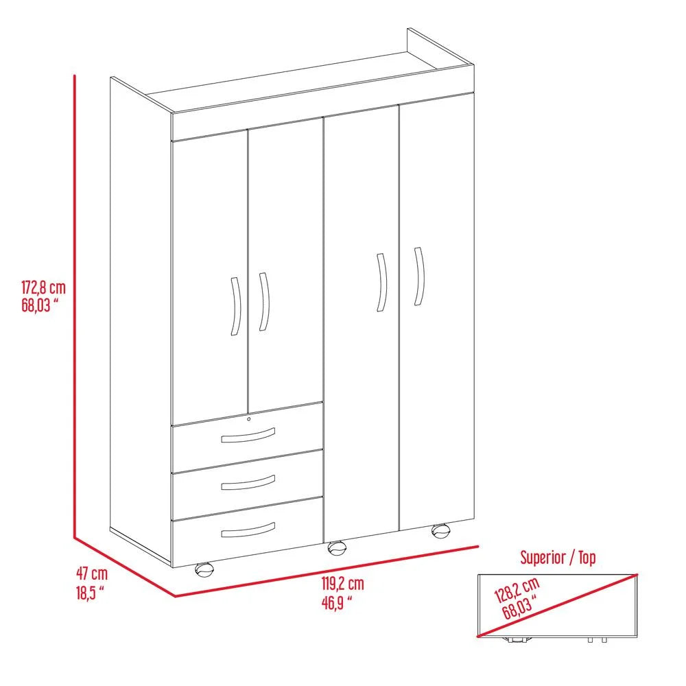 Black Mobile Armoire K8820