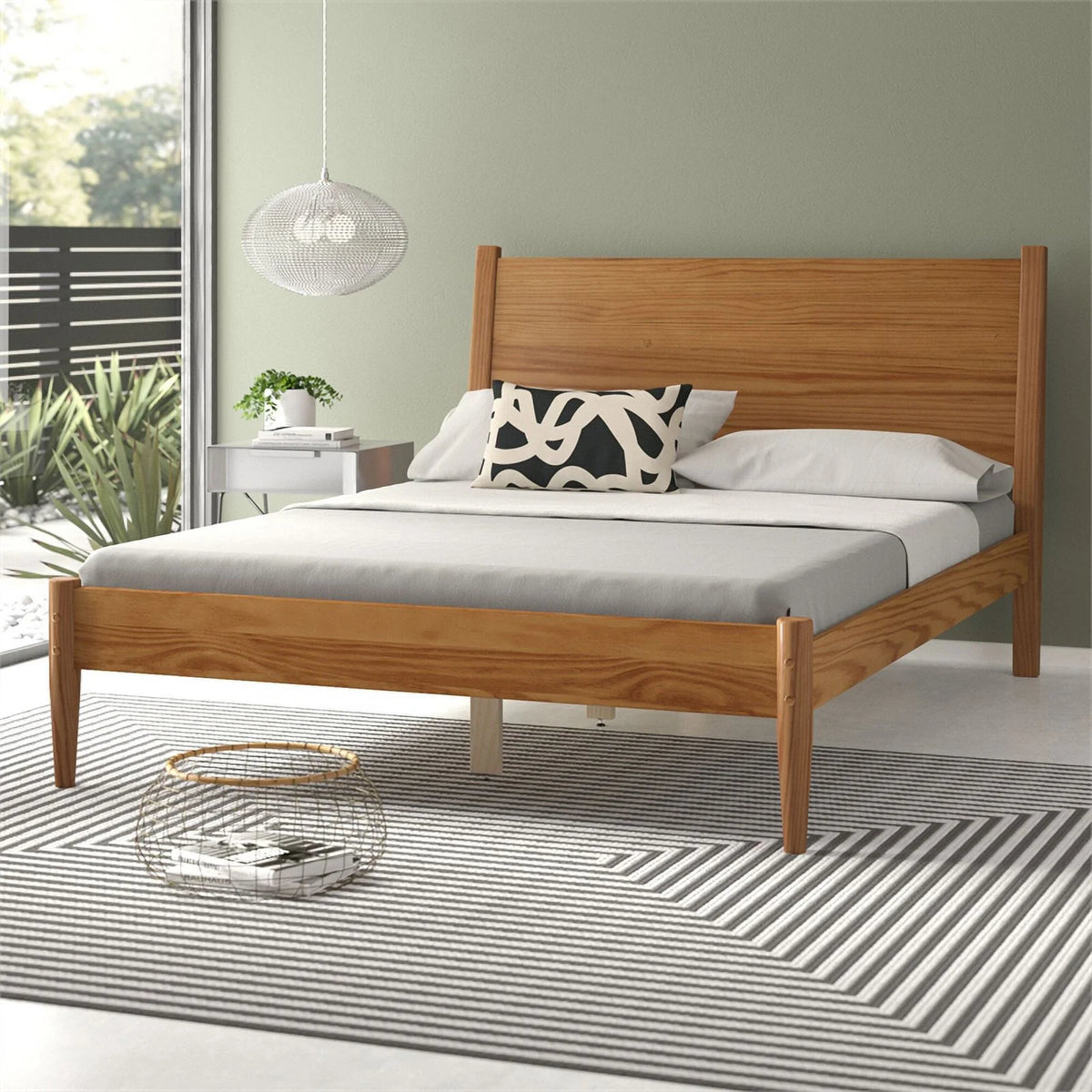 Solid Wood Queen Panel Bed F61258