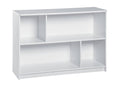 White 2-Tier Offset Bookcase H566262