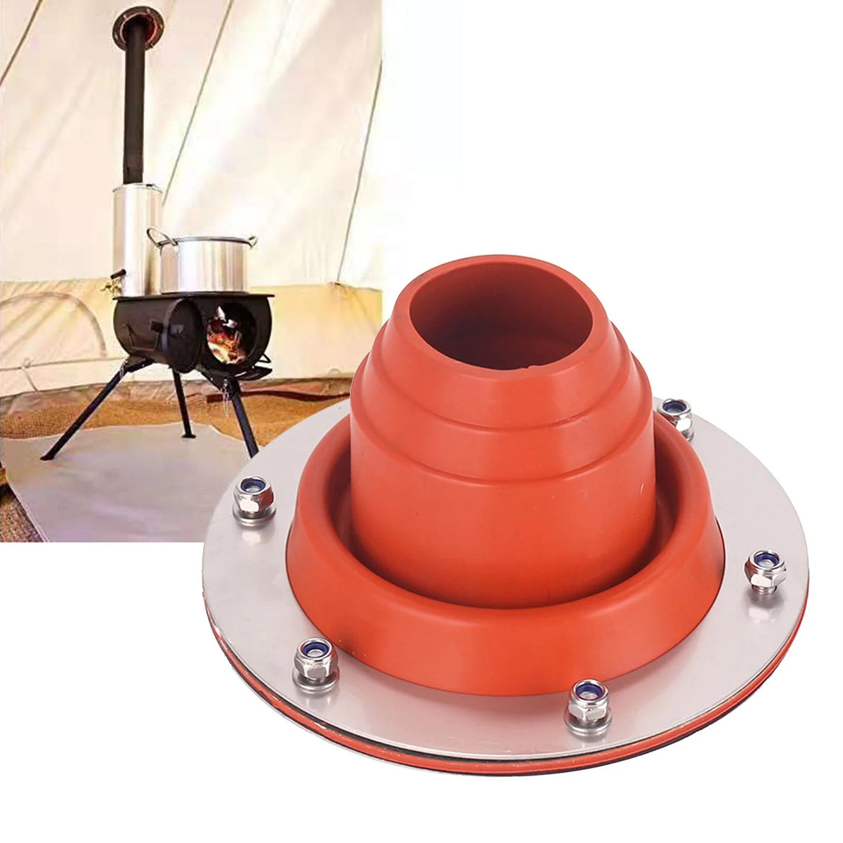 2 Pcs Fire Resistant Tent Furnace Tube Chimney D779