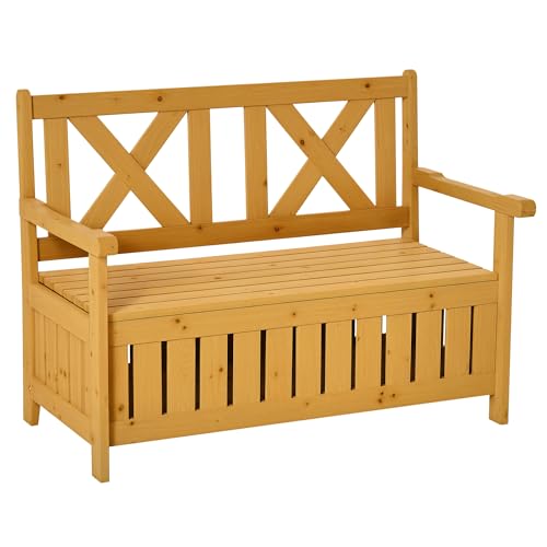 Wooden Storage Bench with Storage Box P4389