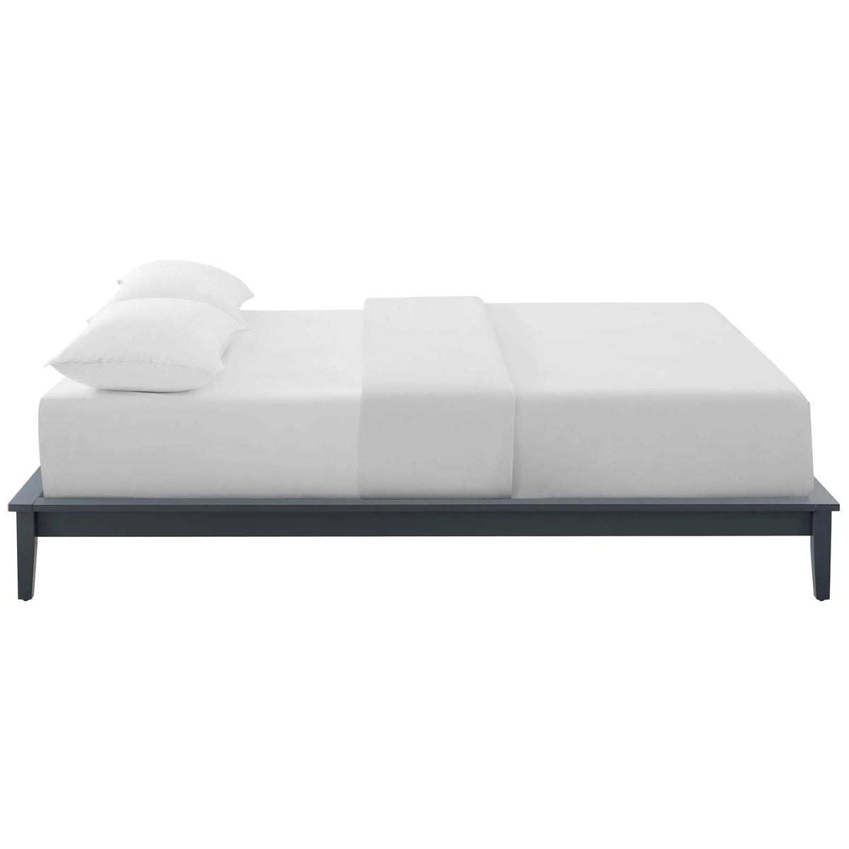 King Wood Platform Bed Frame in Gray D5554