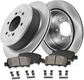 6 Lug Brake Disc Rotors with Ceramic Pads and Clips U71399