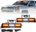 2x10" 24 LED Red White Strobe Lights Bar Pack of 2 B785