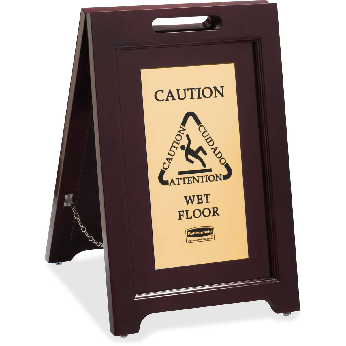 Brown & Brass 2-Sided CAUTION Sign B711190