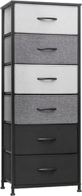6 Drawers Vertical Dresser Storage Tower with Fabric Bins U622