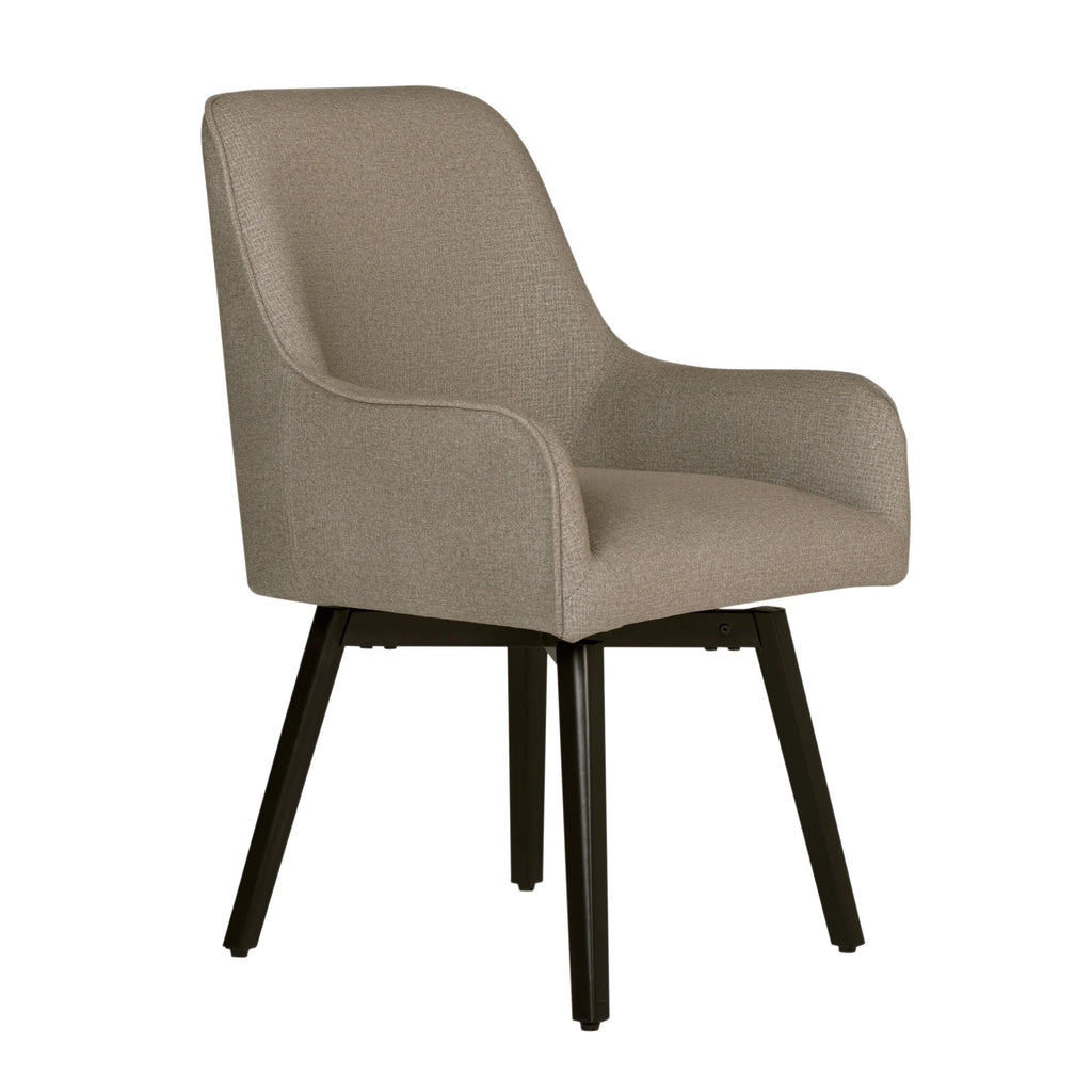 Black Camel Fabric Swivel Chair with Arms G84163