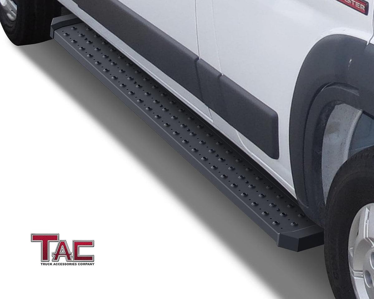 6.5" Steel Running Boards for RAM Promaster Van, Black Side Step Bars (2 Pieces) M625